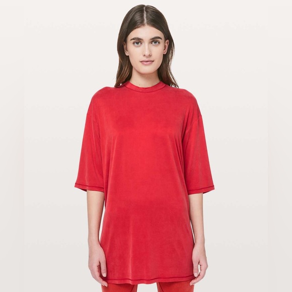 lululemon athletica Tops - Lululemon Lab💎RARE NWOT💎Cupro Sumu-Su Tee💎Fiery Red💎Size 10
